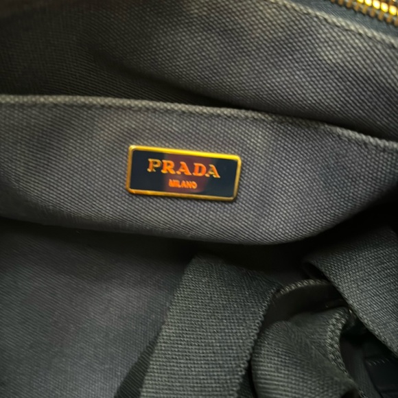 This is a blue denim Prada canapa tote! - Picture 3 of 16